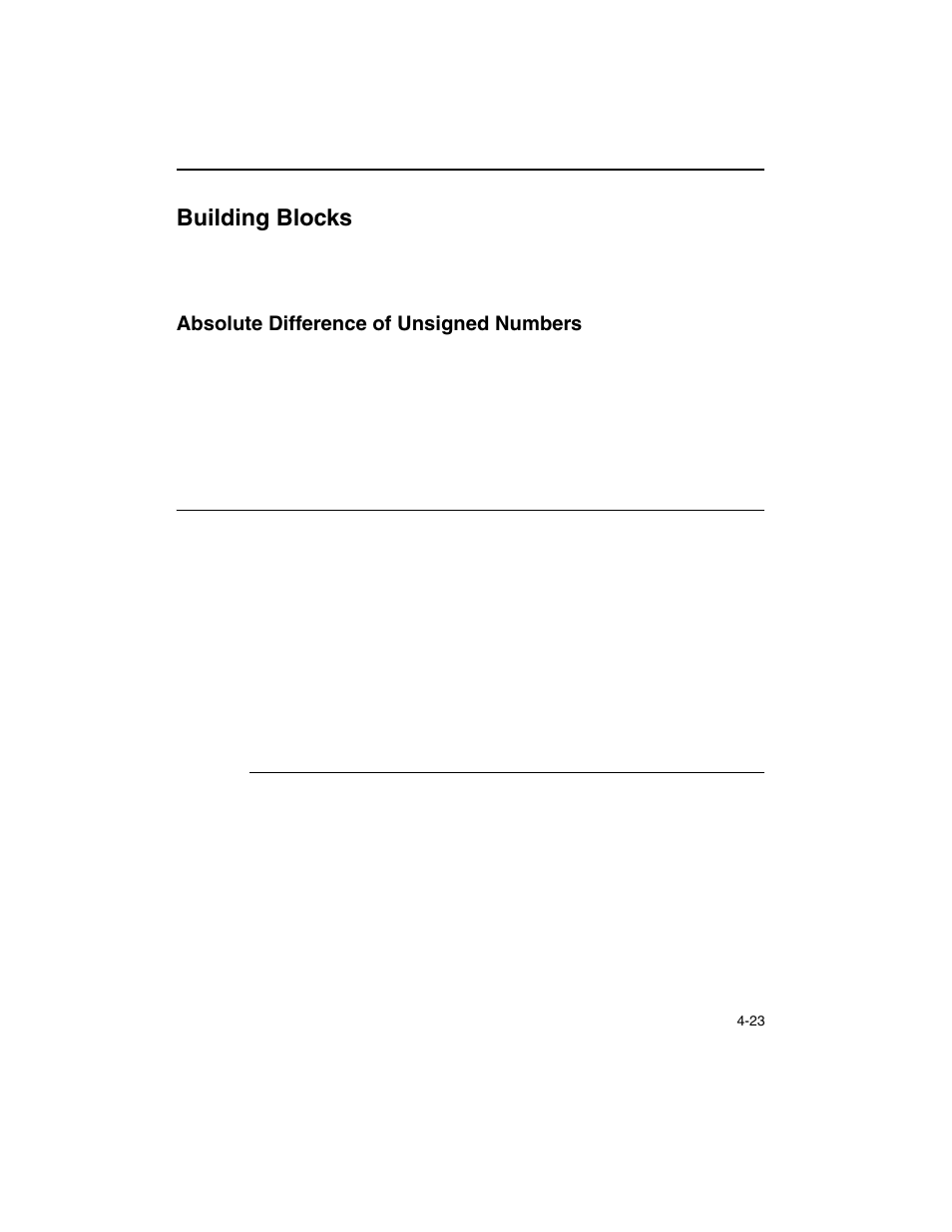 Building blocks, Absolute difference of unsigned numbers, Building blocks -23 | Absolute difference of unsigned numbers -23, Example 4-16, Absolute difference of two unsigned numbers -23 | Intel ARCHITECTURE IA-32 User Manual | Page 243 / 568