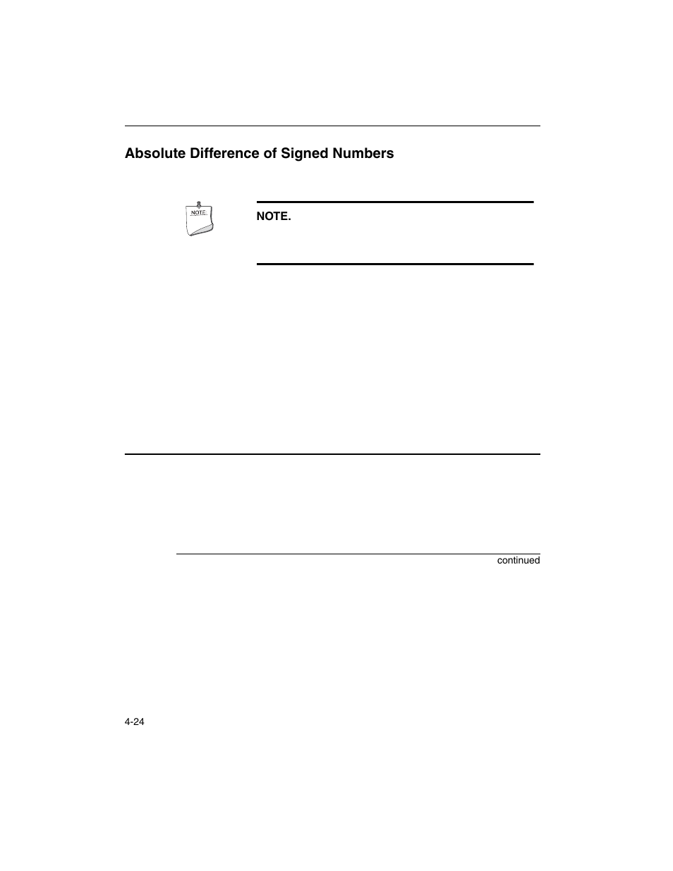 Absolute difference of signed numbers, Absolute difference of signed numbers -24, Example 4-17 | Intel ARCHITECTURE IA-32 User Manual | Page 244 / 568