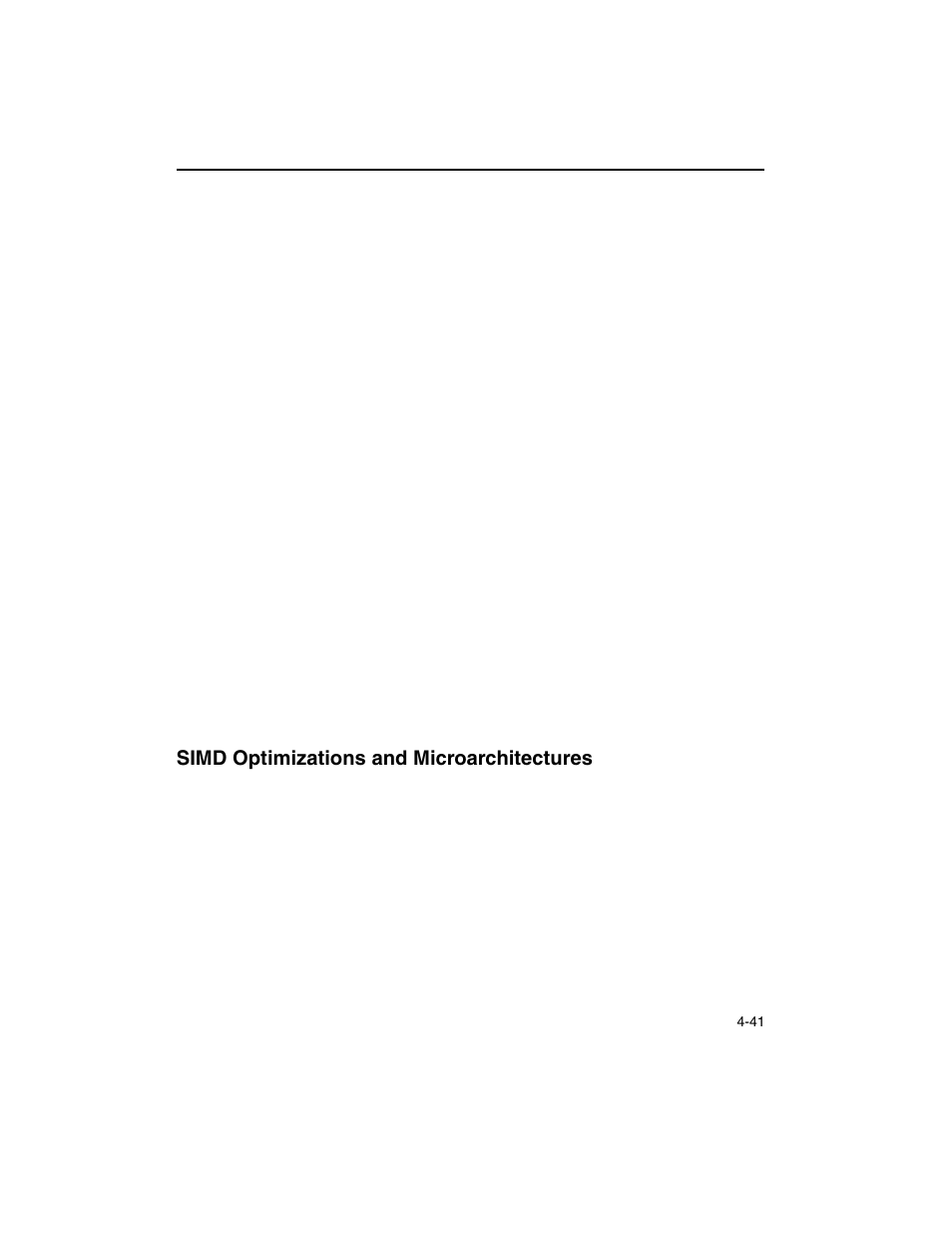 Simd optimizations and microarchitectures, Simd optimizations and microarchitectures -41 | Intel ARCHITECTURE IA-32 User Manual | Page 261 / 568