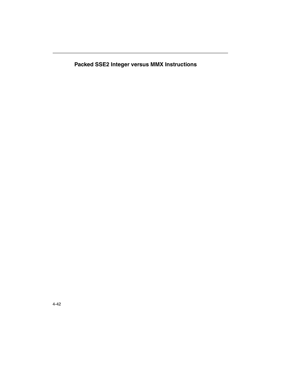 Packed sse2 integer versus mmx instructions, Packed sse2 integer versus mmx instructions -42 | Intel ARCHITECTURE IA-32 User Manual | Page 262 / 568