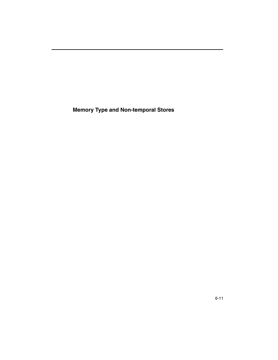 Memory type and non-temporal stores, Memory type and non-temporal stores -11 | Intel ARCHITECTURE IA-32 User Manual | Page 301 / 568