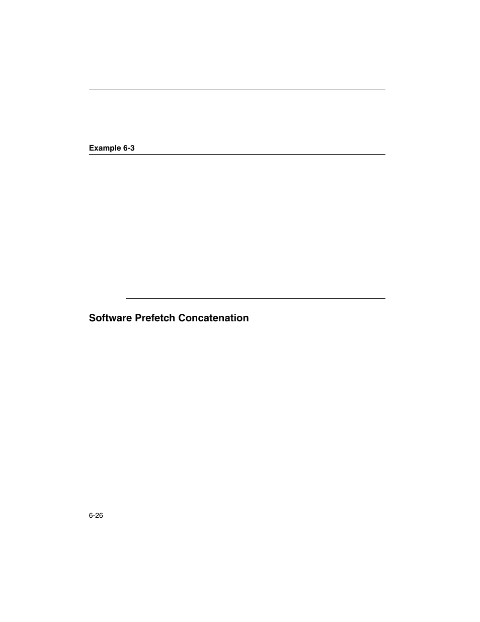 Software prefetch concatenation, Software prefetch concatenation -26, Example 6-3 | Prefetch scheduling distance -26 | Intel ARCHITECTURE IA-32 User Manual | Page 316 / 568