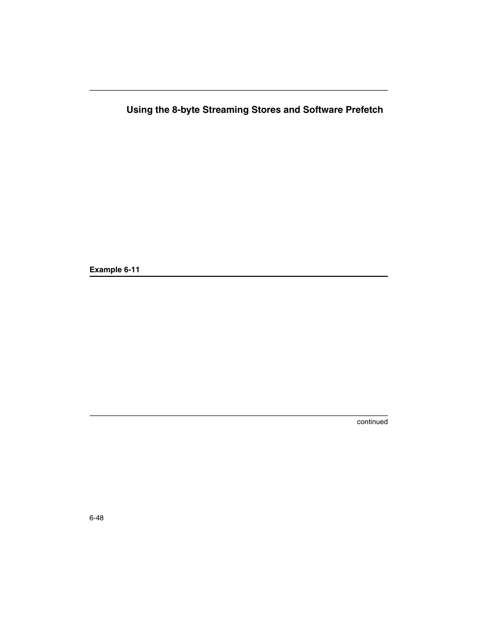 Example 6-11, A memory copy routine using software prefetch -48 | Intel ARCHITECTURE IA-32 User Manual | Page 338 / 568