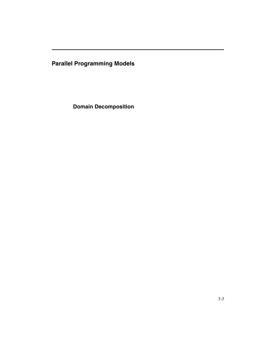 Parallel programming models, Domain decomposition, Parallel programming models -7 | Domain decomposition -7 | Intel ARCHITECTURE IA-32 User Manual | Page 353 / 568