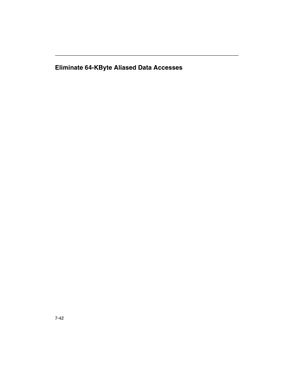 Eliminate 64-kbyte aliased data accesses, Eliminate 64-kbyte aliased data accesses -42 | Intel ARCHITECTURE IA-32 User Manual | Page 388 / 568