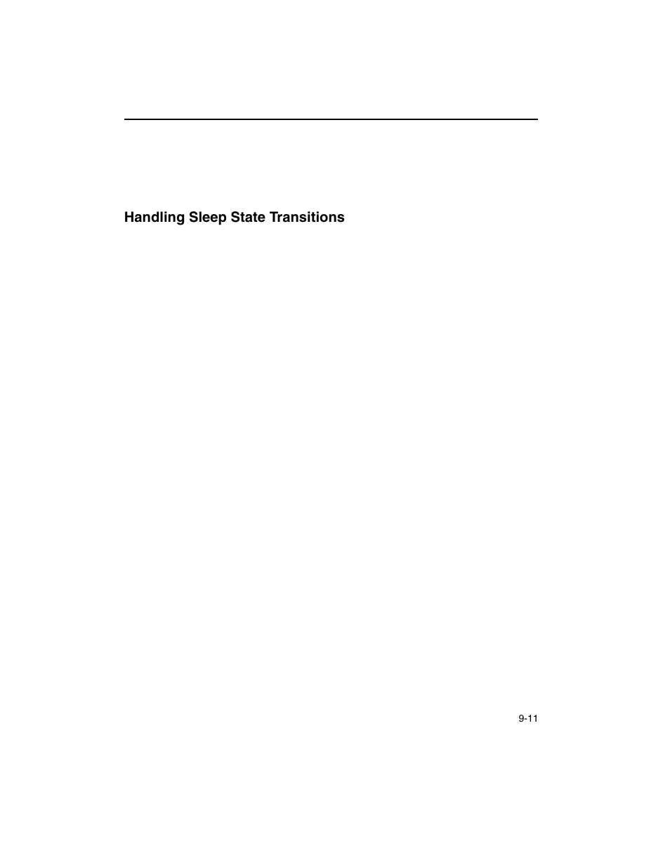 Handling sleep state transitions, Handling sleep state transitions -11 | Intel ARCHITECTURE IA-32 User Manual | Page 425 / 568