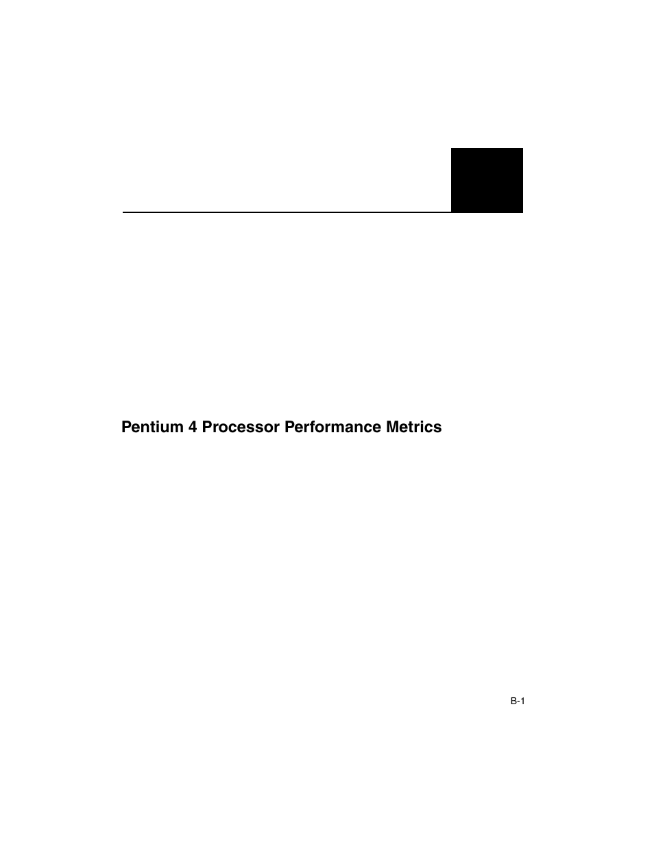 B using performance monitoring events, Pentium 4 processor performance metrics, Appendix b using performance monitoring events | Using performance monitoring events | Intel ARCHITECTURE IA-32 User Manual | Page 455 / 568
