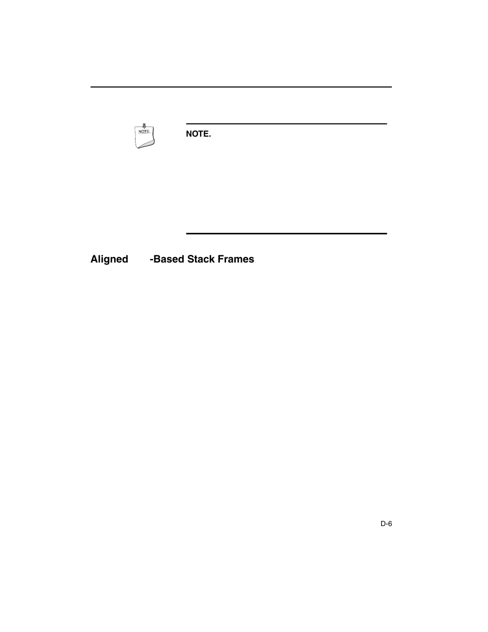 Aligned ebp-based stack frames | Intel ARCHITECTURE IA-32 User Manual | Page 542 / 568