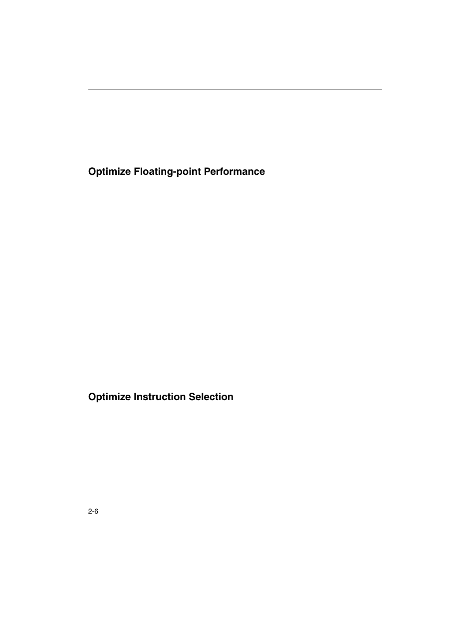 Optimize floating-point performance, Optimize instruction selection | Intel ARCHITECTURE IA-32 User Manual | Page 78 / 568