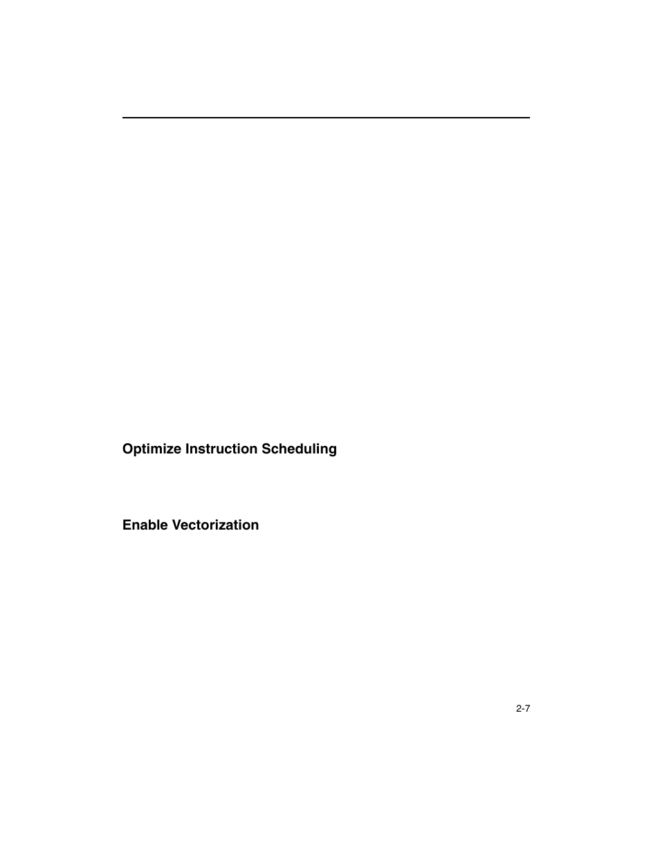 Optimize instruction scheduling, Enable vectorization | Intel ARCHITECTURE IA-32 User Manual | Page 79 / 568