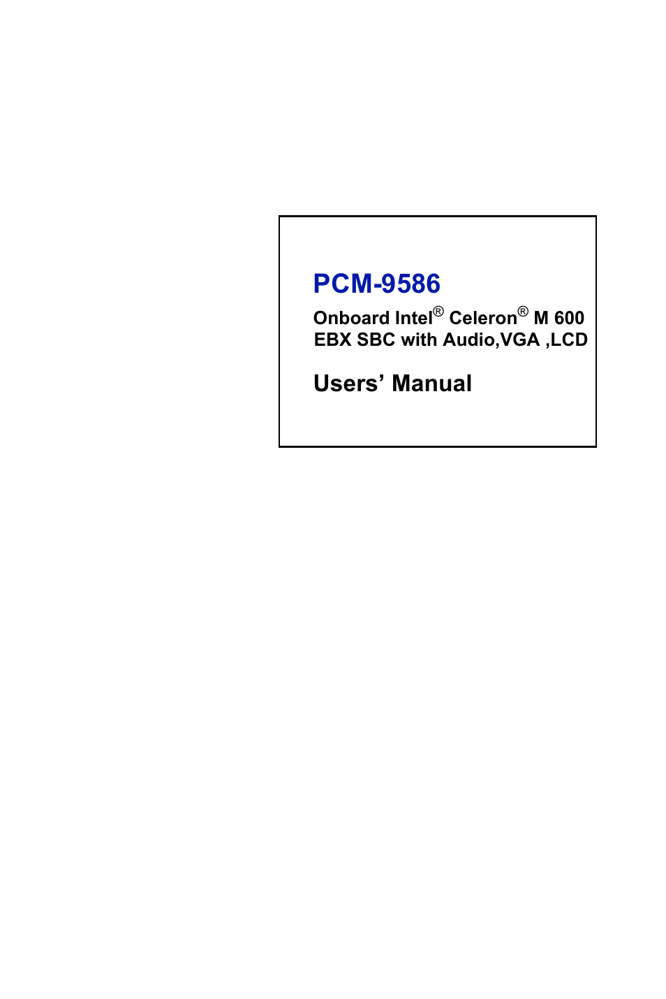 Intel M600 User Manual | 110 pages