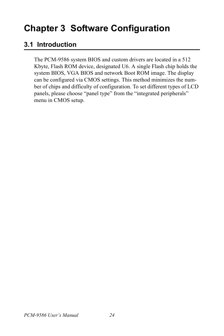 Chapter 3 software configuration, 1 introduction, Chapter | 3 software configuration, Introduction | Intel M600 User Manual | Page 34 / 110