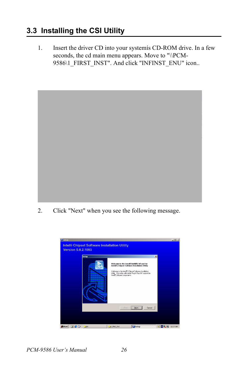 3 installing the csi utility, Installing the csi utility | Intel M600 User Manual | Page 36 / 110