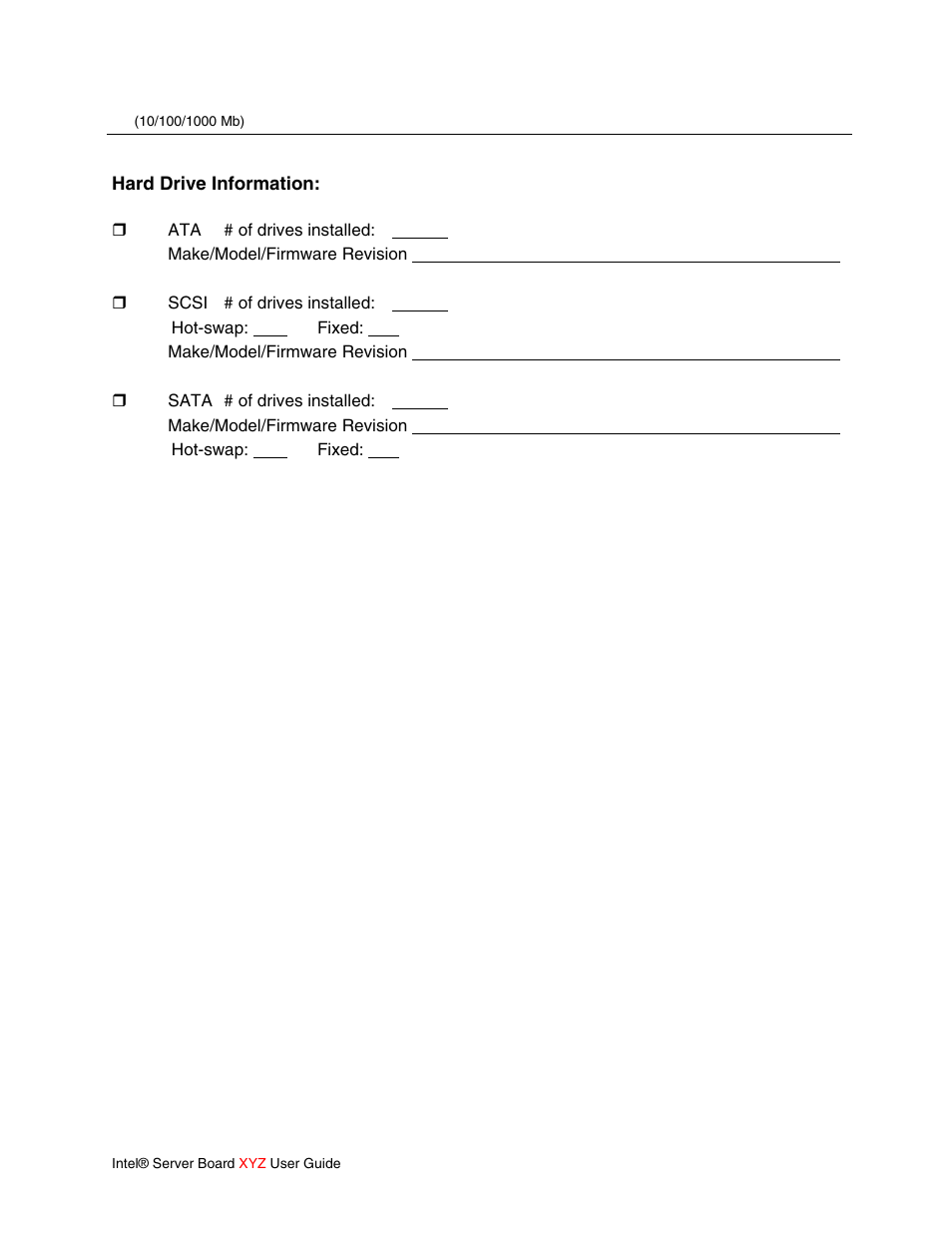 Hard drive information | Intel SE7520JR2 User Manual | Page 61 / 63