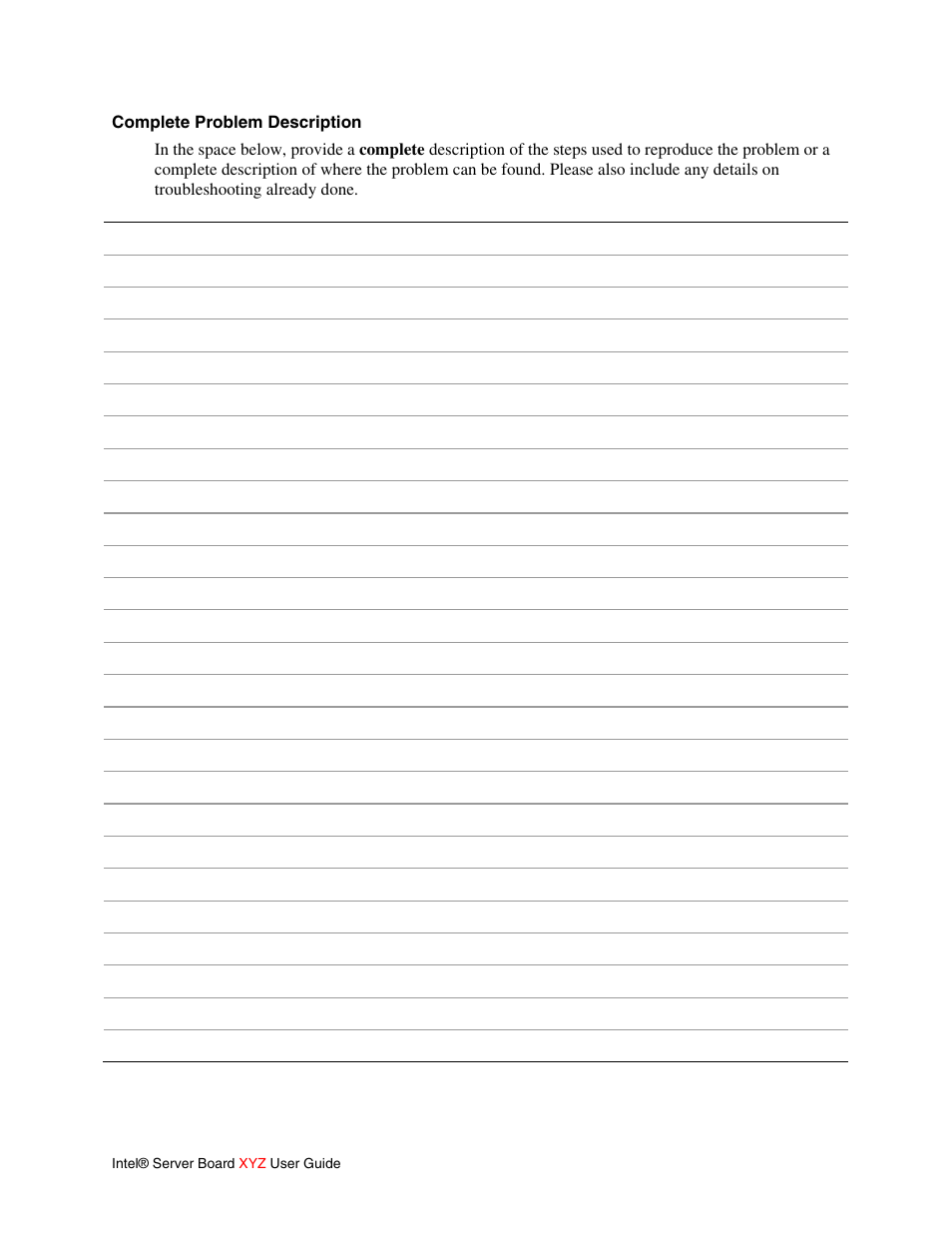Complete problem description | Intel SE7520JR2 User Manual | Page 63 / 63