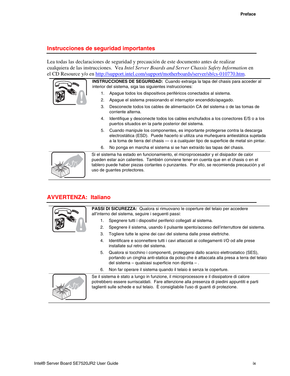 Intel SE7520JR2 User Manual | Page 9 / 63