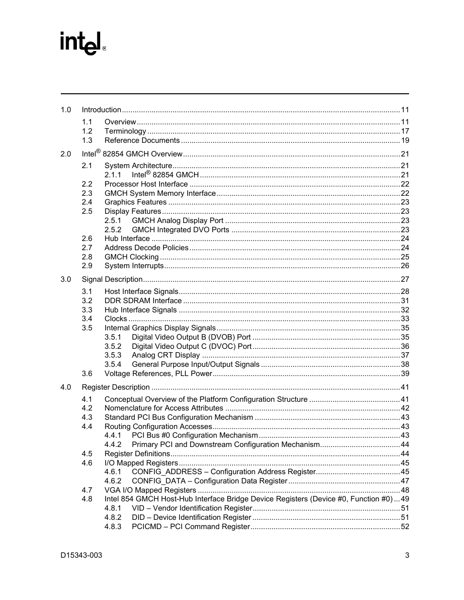 Intel D15343-003 User Manual | Page 3 / 166