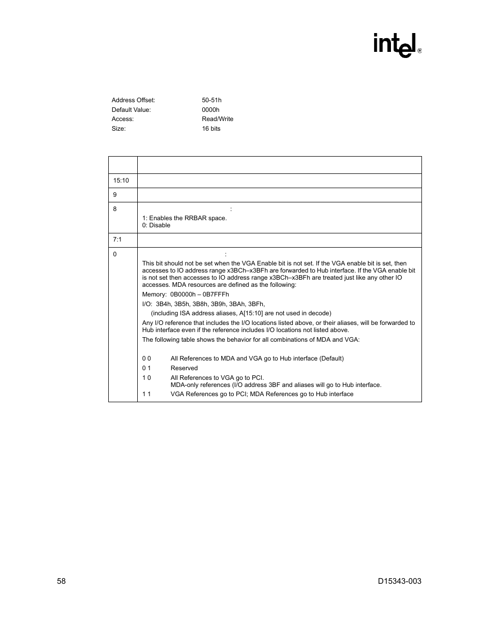 Intel D15343-003 User Manual | Page 58 / 166
