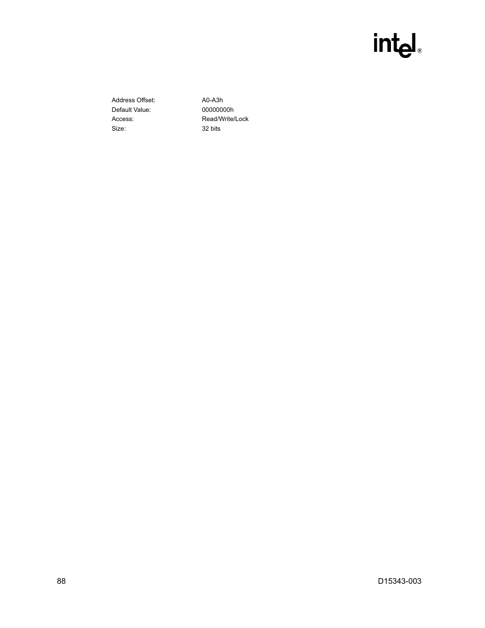 Intel D15343-003 User Manual | Page 88 / 166