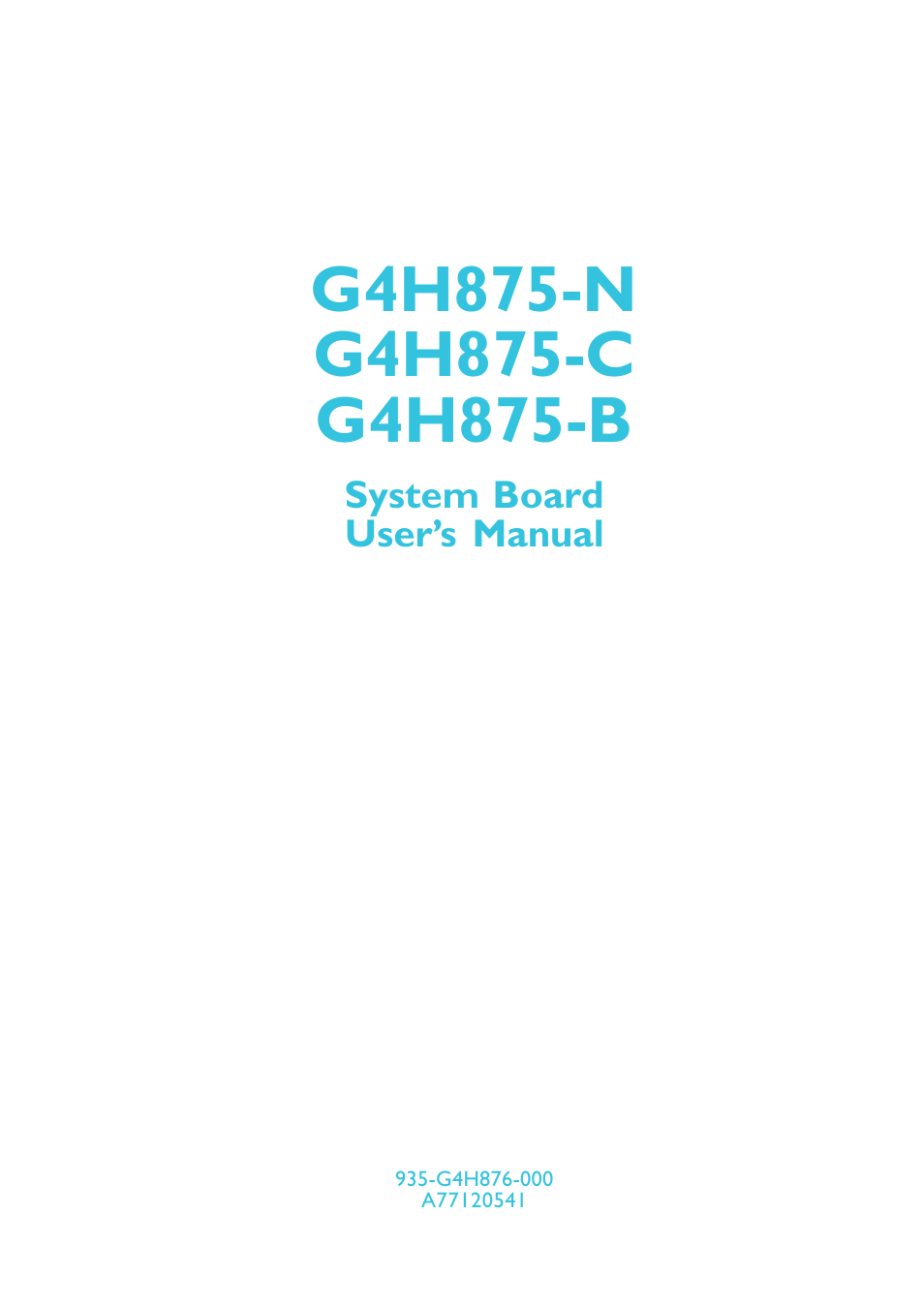 Intel System Board G4H875-B User Manual | 129 pages