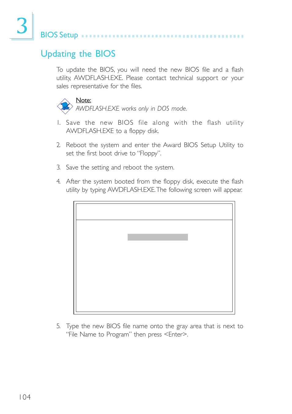 Updating the bios | Intel System Board G4H875-B User Manual | Page 104 / 129