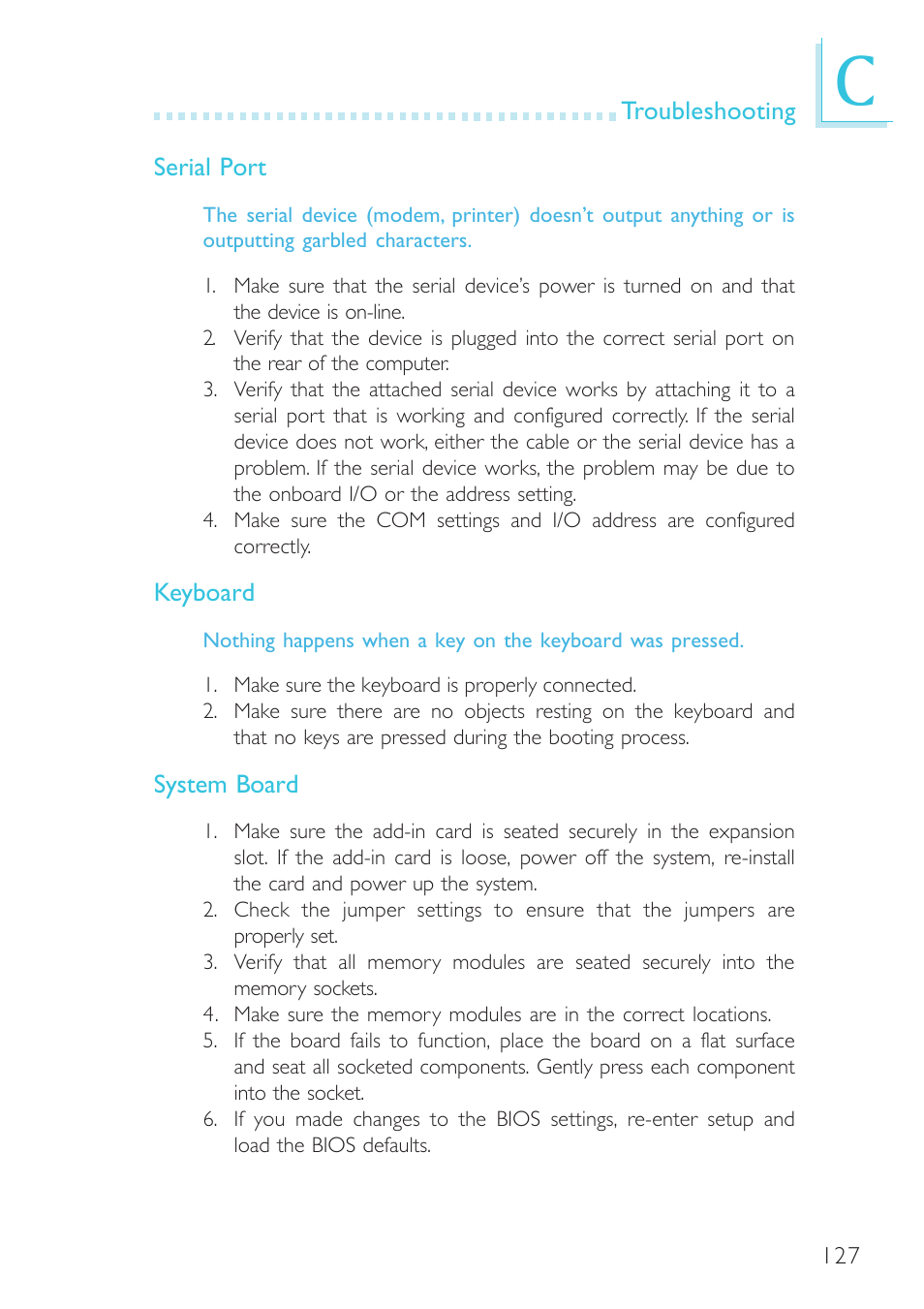 Intel System Board G4H875-B User Manual | Page 127 / 129