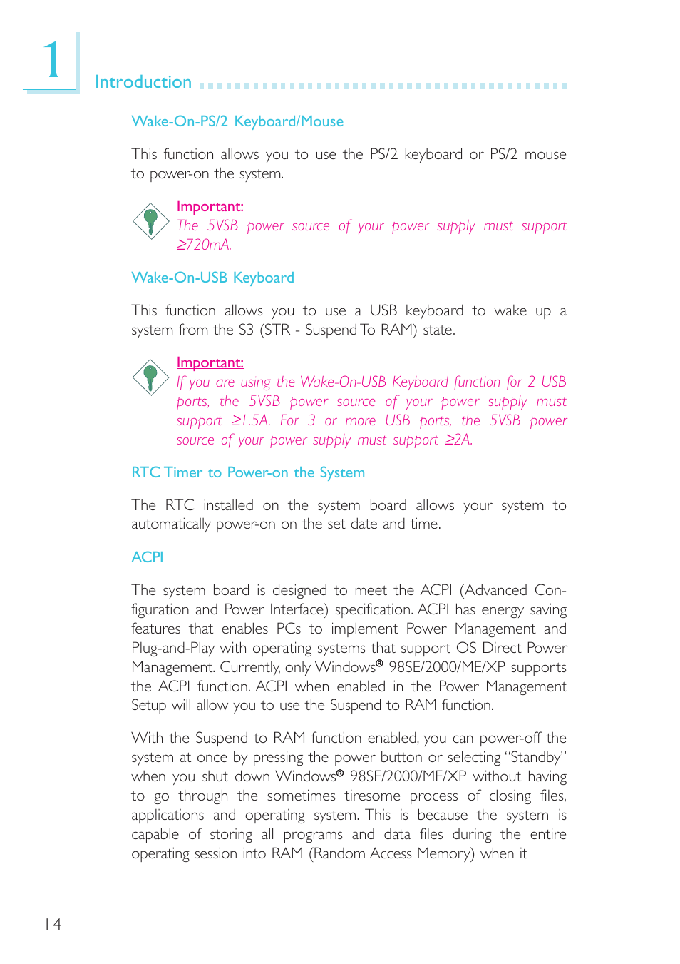 Introduction | Intel System Board G4H875-B User Manual | Page 14 / 129