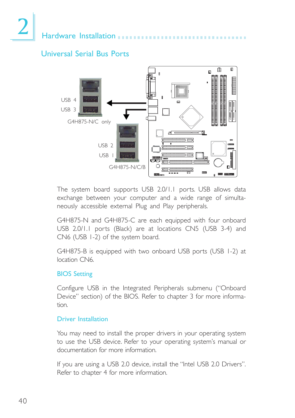 Intel System Board G4H875-B User Manual | Page 40 / 129