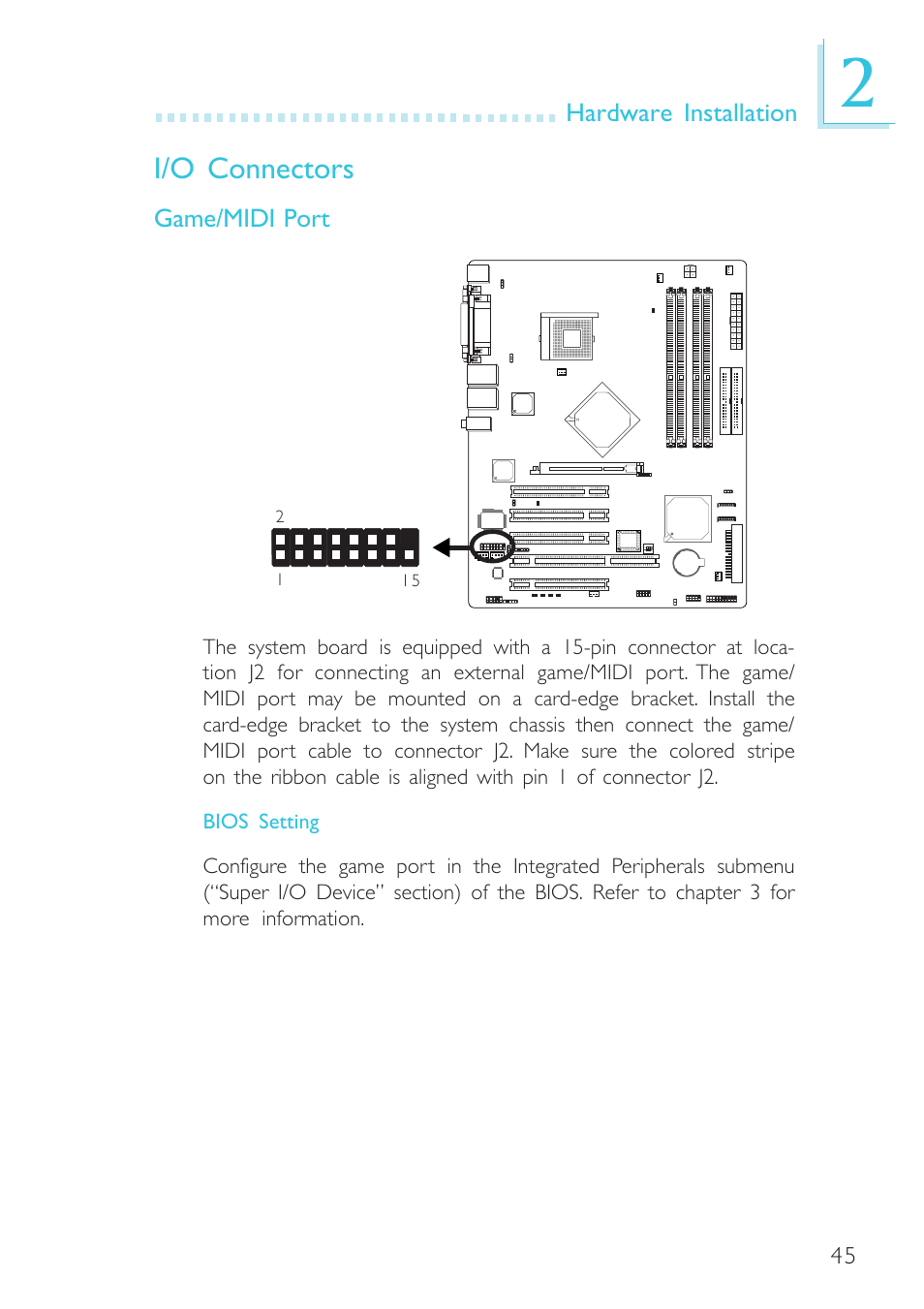 I/o connectors | Intel System Board G4H875-B User Manual | Page 45 / 129