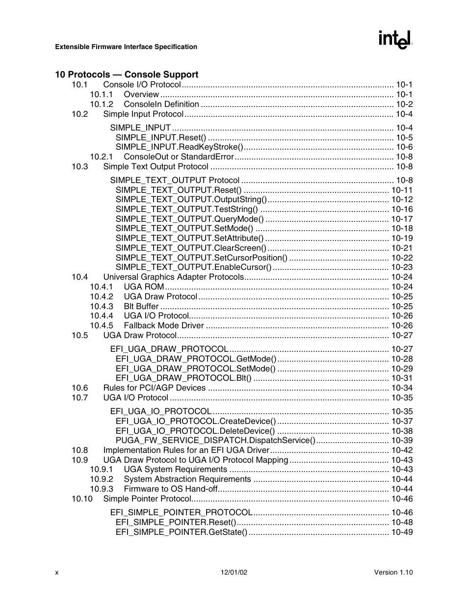 Intel Extensible Firmware Interface User Manual | Page 10 / 1084