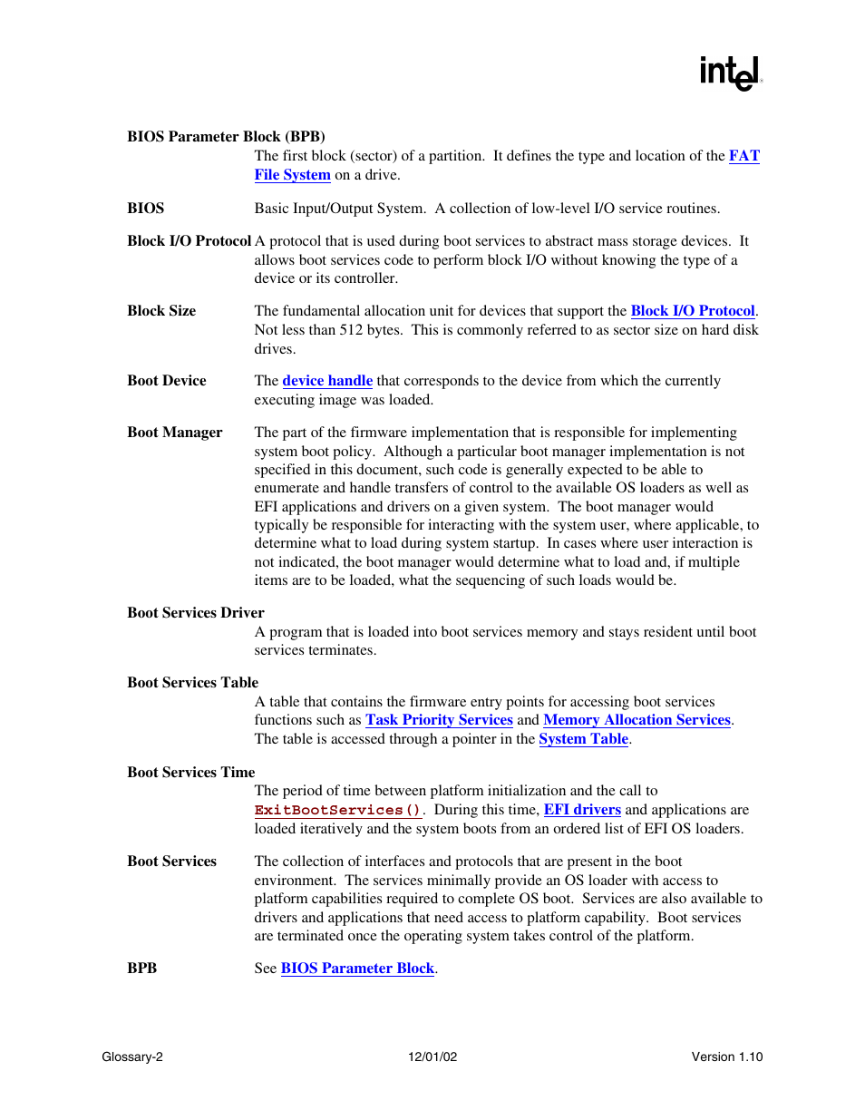 Intel Extensible Firmware Interface User Manual | Page 1050 / 1084