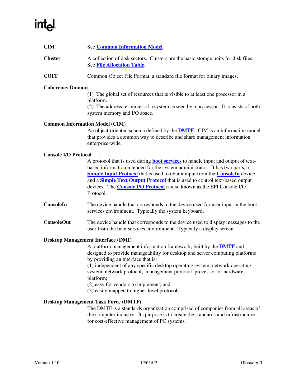 Intel Extensible Firmware Interface User Manual | Page 1051 / 1084