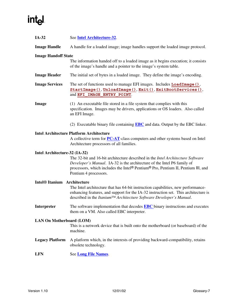Intel Extensible Firmware Interface User Manual | Page 1055 / 1084