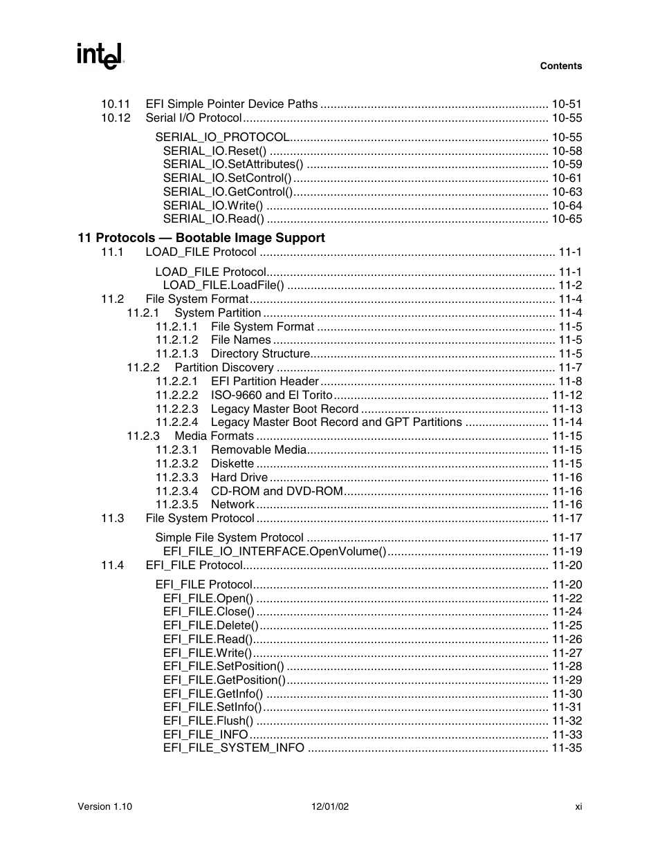 Intel Extensible Firmware Interface User Manual | Page 11 / 1084