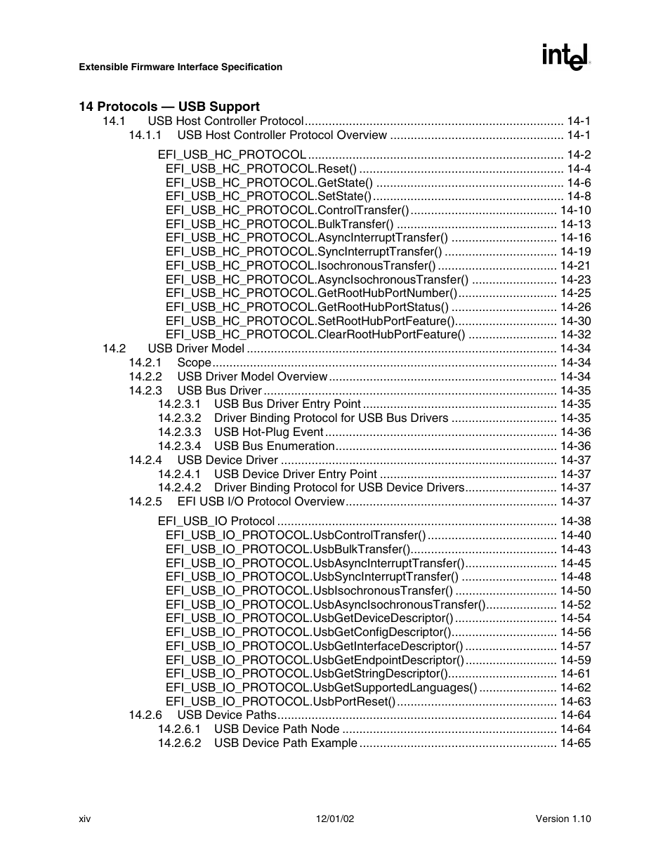 Intel Extensible Firmware Interface User Manual | Page 14 / 1084