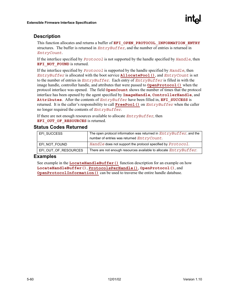 Intel Extensible Firmware Interface User Manual | Page 158 / 1084