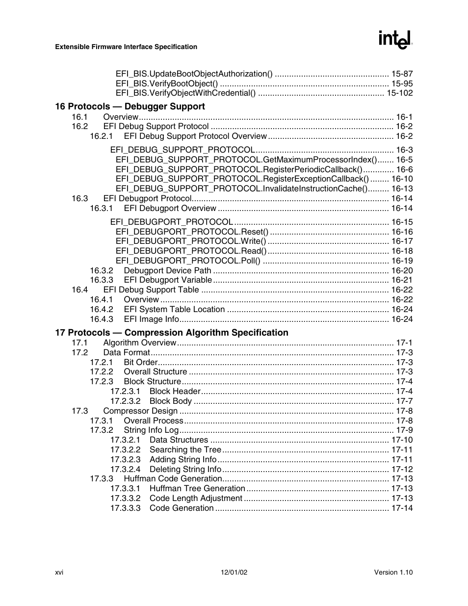 Intel Extensible Firmware Interface User Manual | Page 16 / 1084