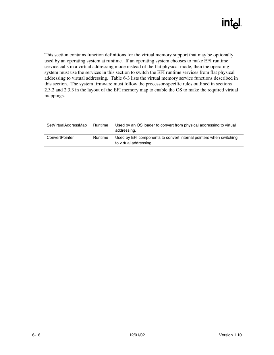 3 virtual memory services | Intel Extensible Firmware Interface User Manual | Page 208 / 1084