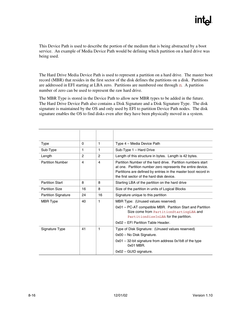 5 media device path, 1 hard drive | Intel Extensible Firmware Interface User Manual | Page 236 / 1084