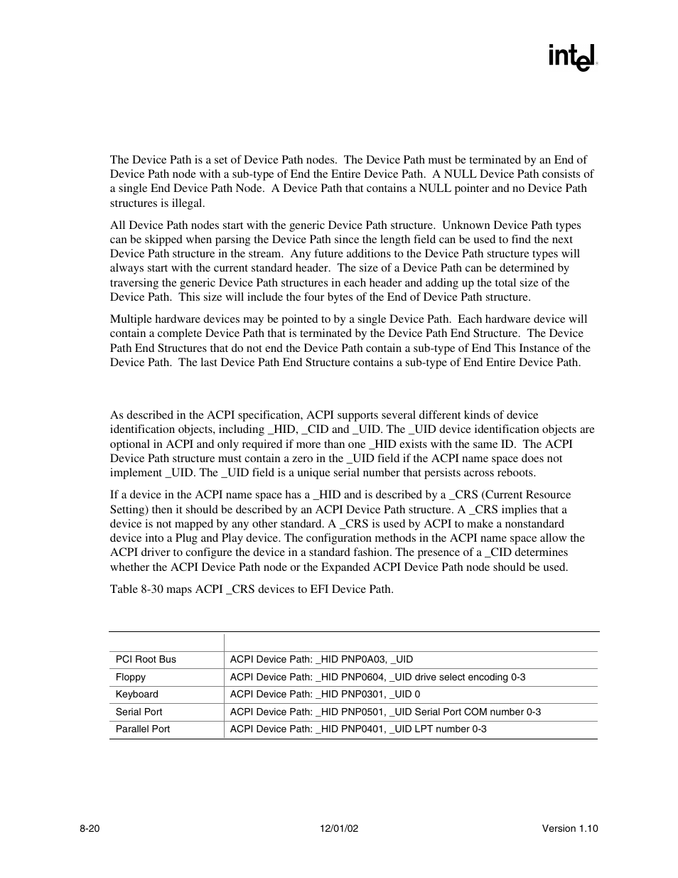 4 device path generation rules, 1 housekeeping rules, 2 rules with acpi _hid and _uid | Intel Extensible Firmware Interface User Manual | Page 240 / 1084