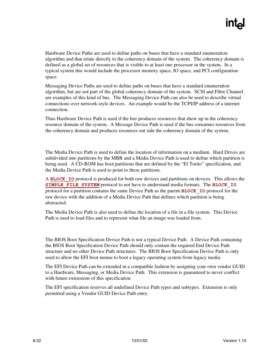 4 hardware vs. messaging device path rules, 5 media device path rules, 6 other rules | Intel Extensible Firmware Interface User Manual | Page 242 / 1084