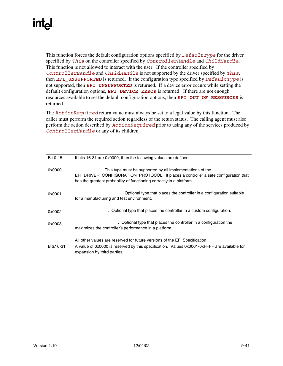 Description | Intel Extensible Firmware Interface User Manual | Page 283 / 1084