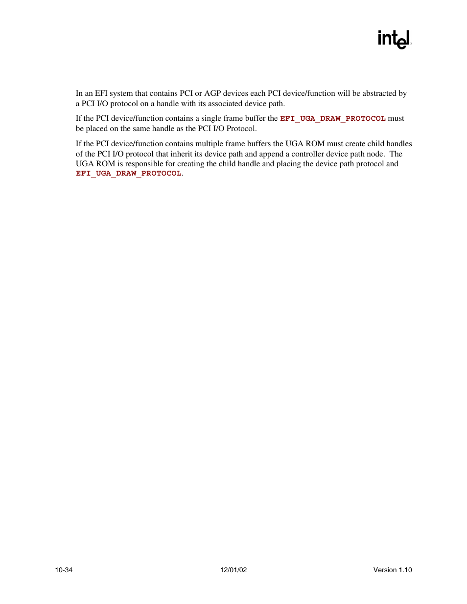 6 rules for pci/agp devices | Intel Extensible Firmware Interface User Manual | Page 328 / 1084