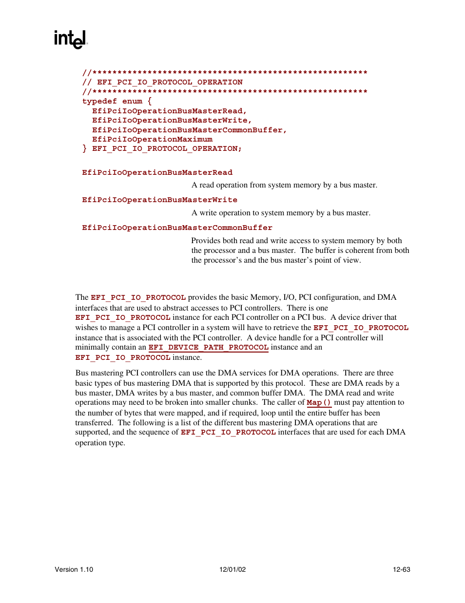 Description | Intel Extensible Firmware Interface User Manual | Page 481 / 1084