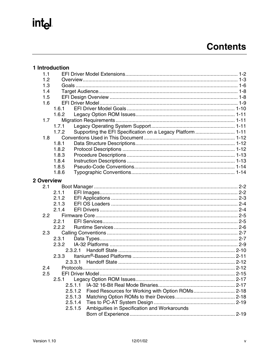 Intel Extensible Firmware Interface User Manual | Page 5 / 1084