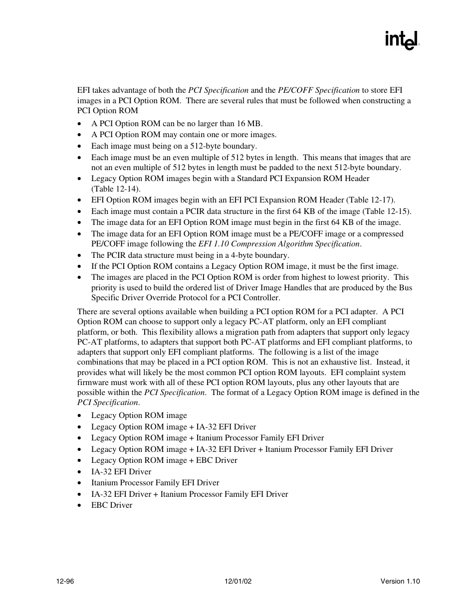 2 pci option roms | Intel Extensible Firmware Interface User Manual | Page 514 / 1084