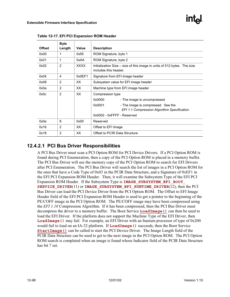 1 pci bus driver responsibilities | Intel Extensible Firmware Interface User Manual | Page 516 / 1084