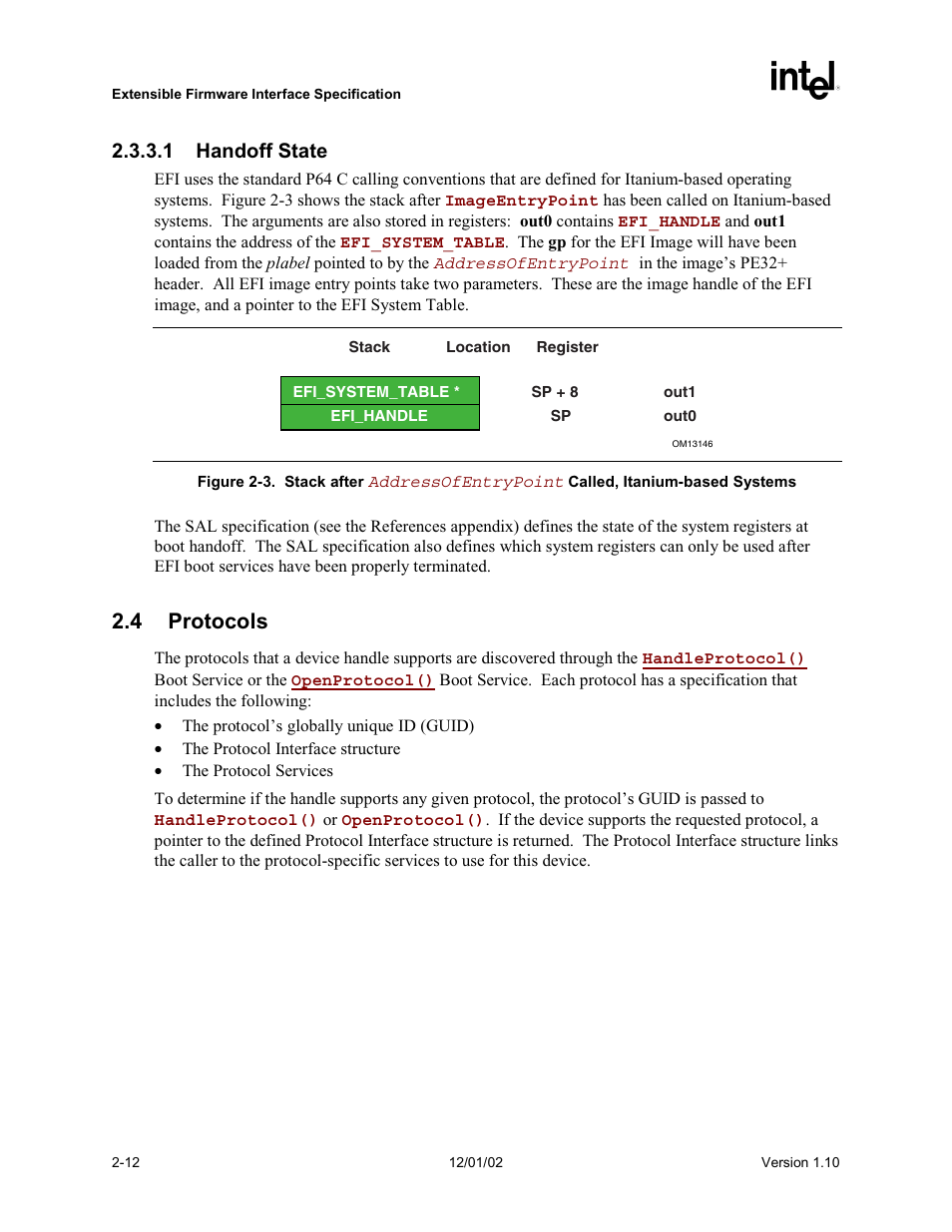 1 handoff state, 4 protocols | Intel Extensible Firmware Interface User Manual | Page 52 / 1084