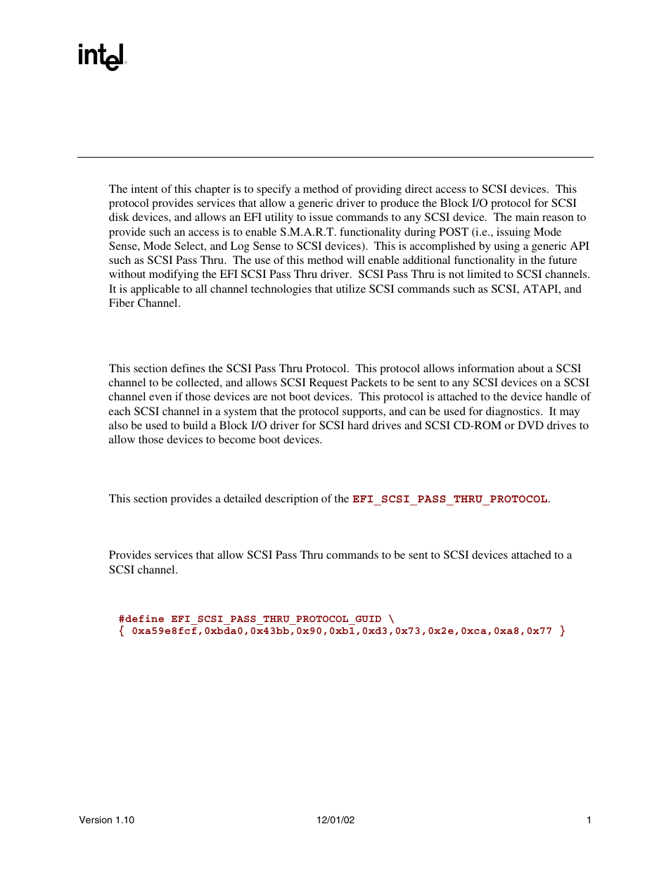 13 protocols - scsi bus support, 1 scsi pass thru protocol, Efi_scsi_pass_thru protocol | Scsi_pass_thru, Scsi pass, Thru protocol, Scsi pass thru protocol | Intel Extensible Firmware Interface User Manual | Page 521 / 1084