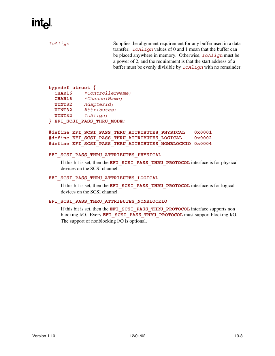 Efi_scsi_pass_thru_mode | Intel Extensible Firmware Interface User Manual | Page 523 / 1084